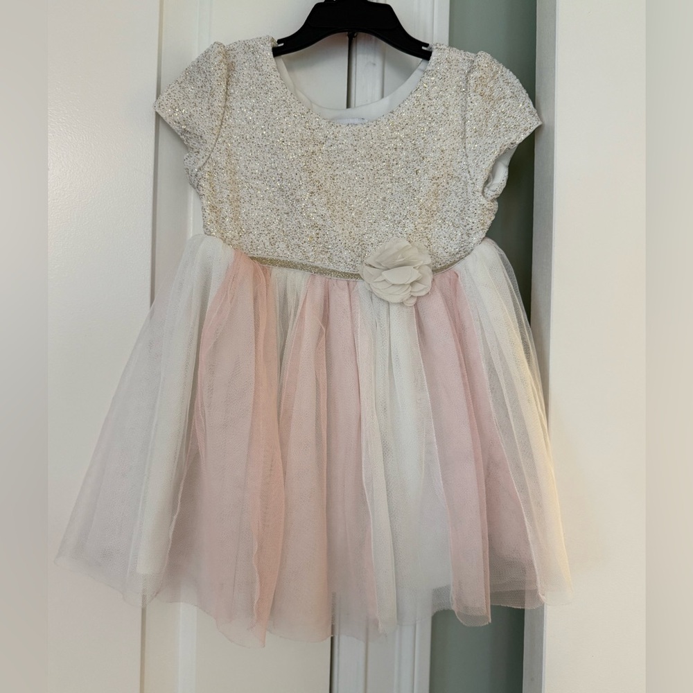 The Children's Place Pink and White Formal Dress